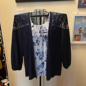 Maurice’s Blue Relaxed Embellished Flowey Jacket